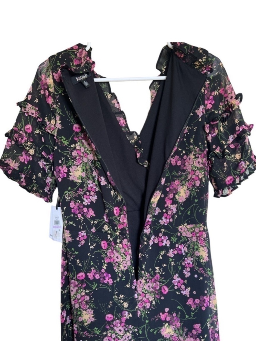 Kensie Floral Ruffle Dress | Feminine Flowy Midi Dress - Picture 8 of 8